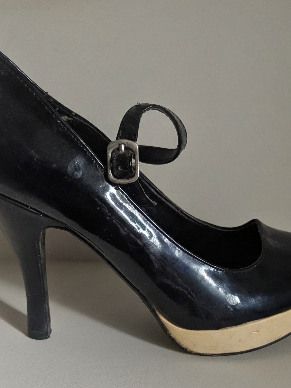 Maurices Black Patent Mary Jane Platform Heels